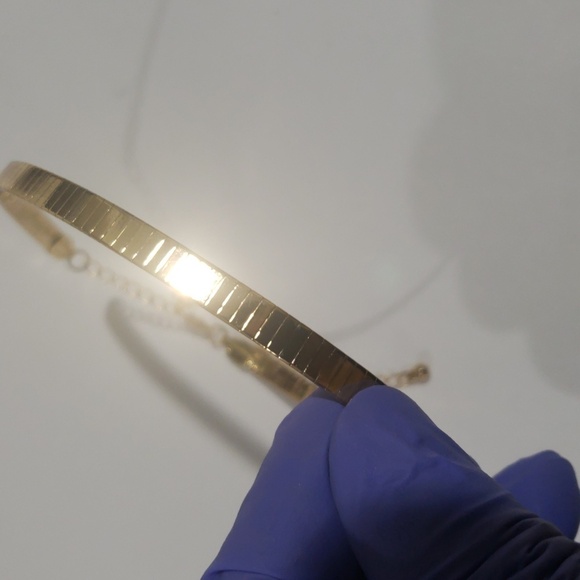 Gold Collar Necklace – Polished 16” Cab Chain with Adjustable Clasp | Women’s - Picture 4 of 7